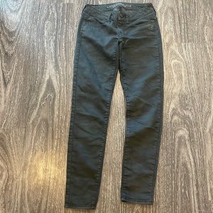 Dark green army print American eagle jeggings